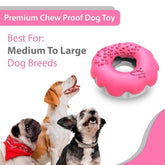 Doughnut Treat Dispenser Indestructible and Interactive Dog Toy